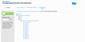 AR Bookfinder children's books top 20 of 2020